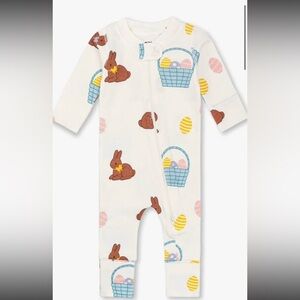 Cream Easter Bunny & Basket One-Piece Bodysuit for Babies